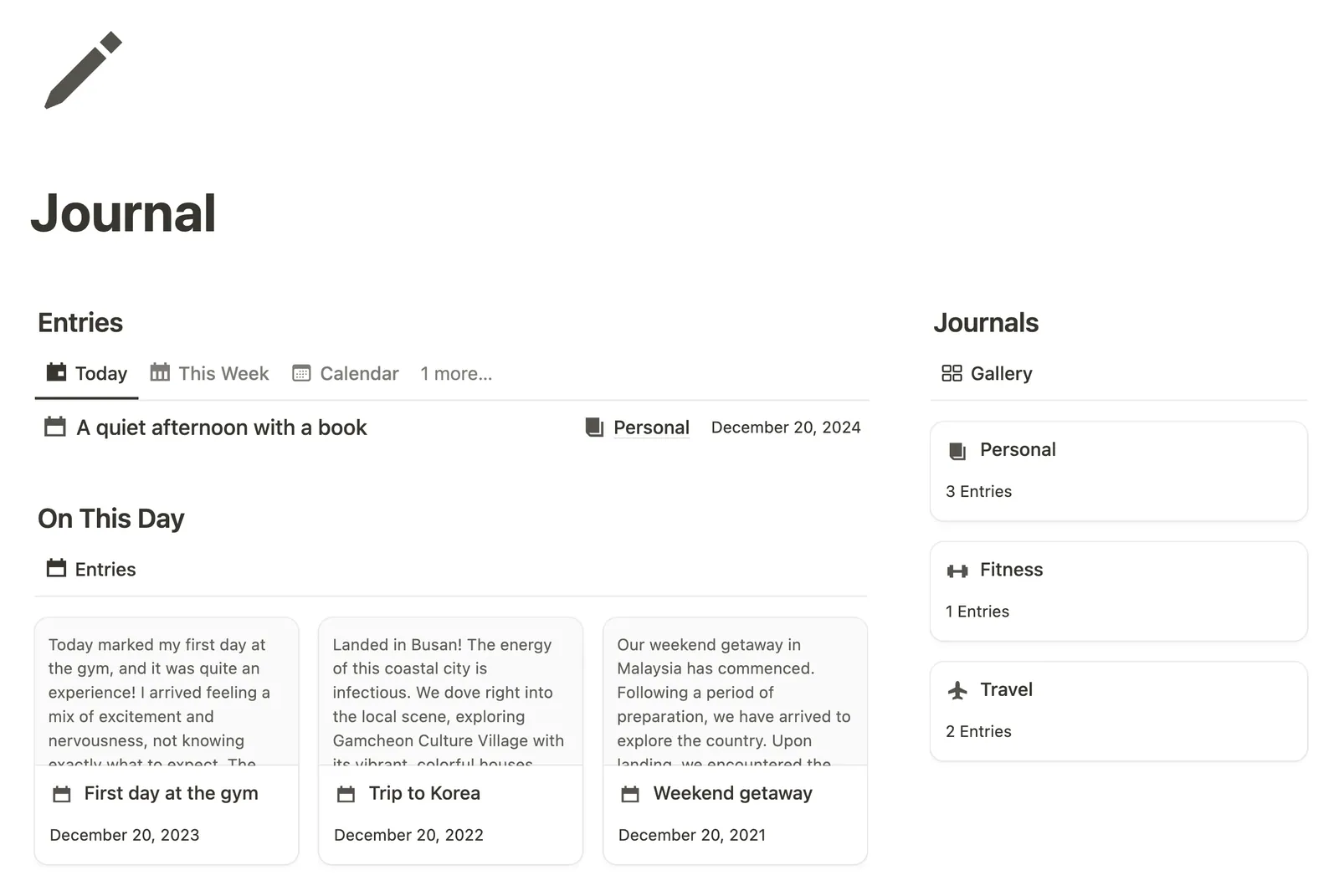 Journal preview