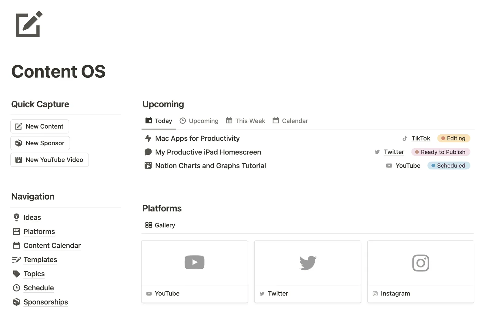 Content OS preview