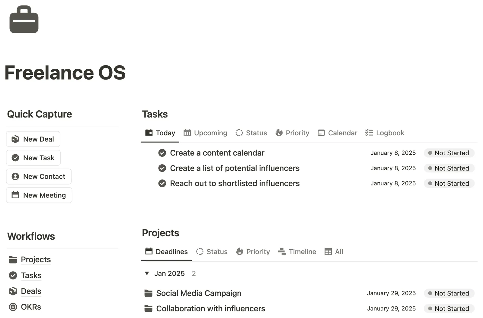 Freelance OS preview