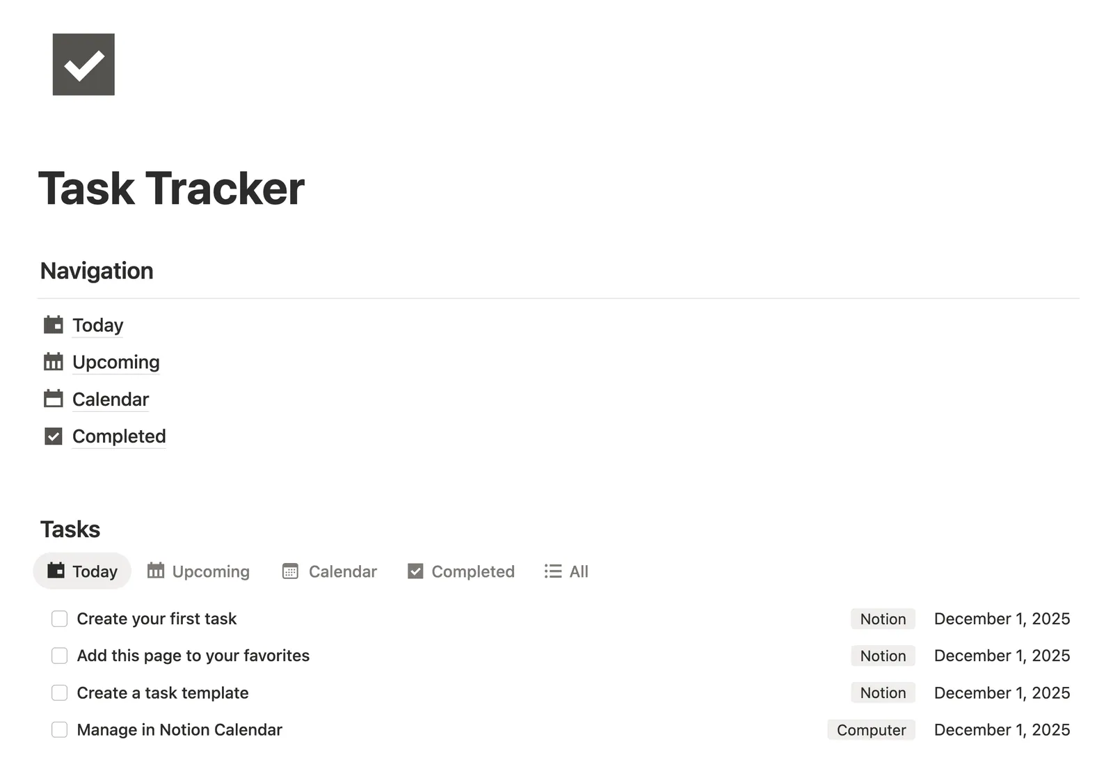 Task Tracker preview