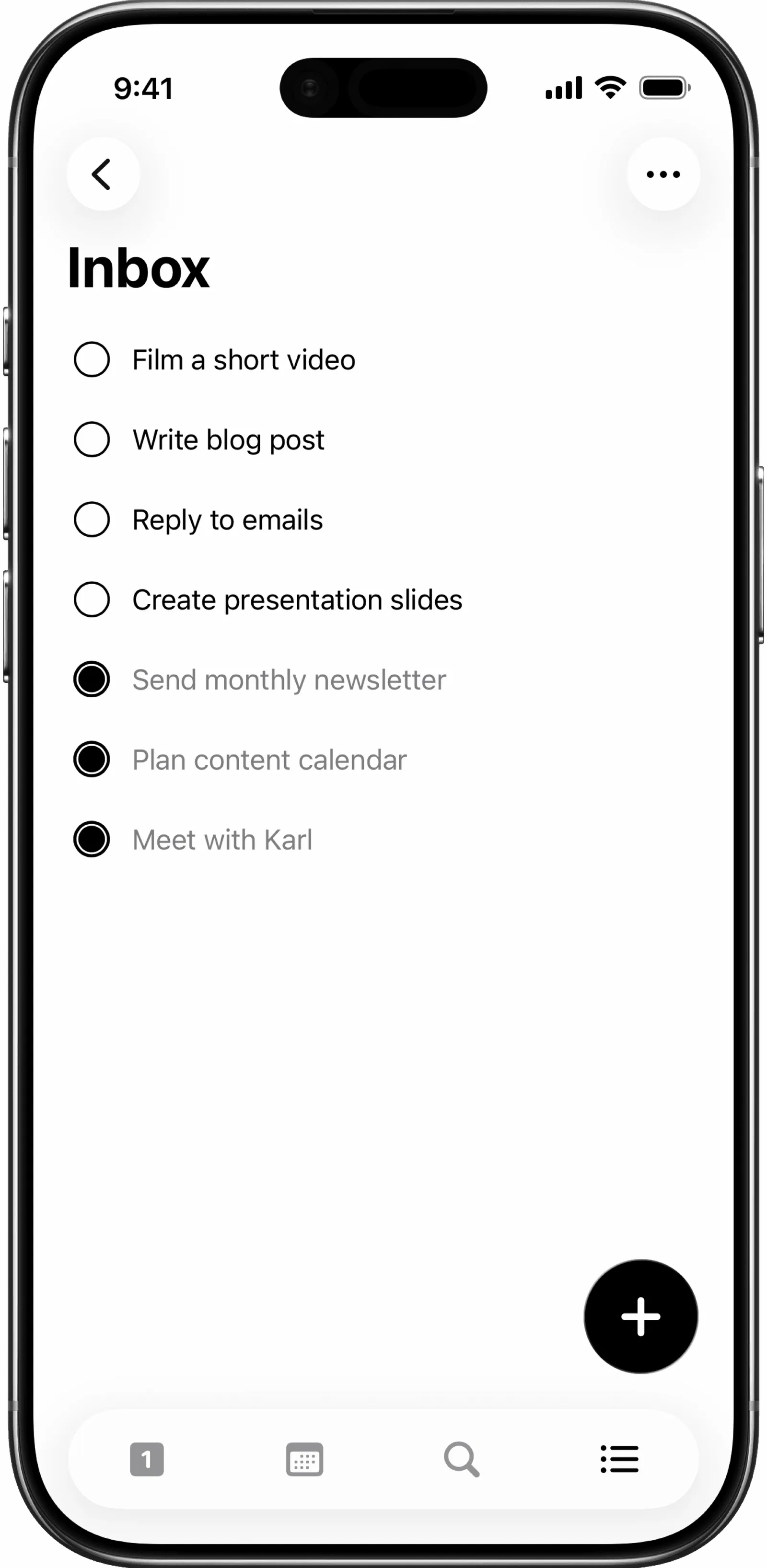 SyncTasks on iPhone