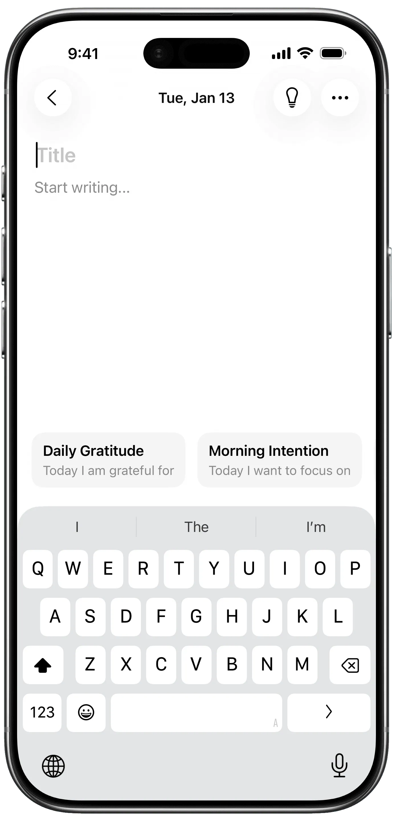 Journal on iPhone