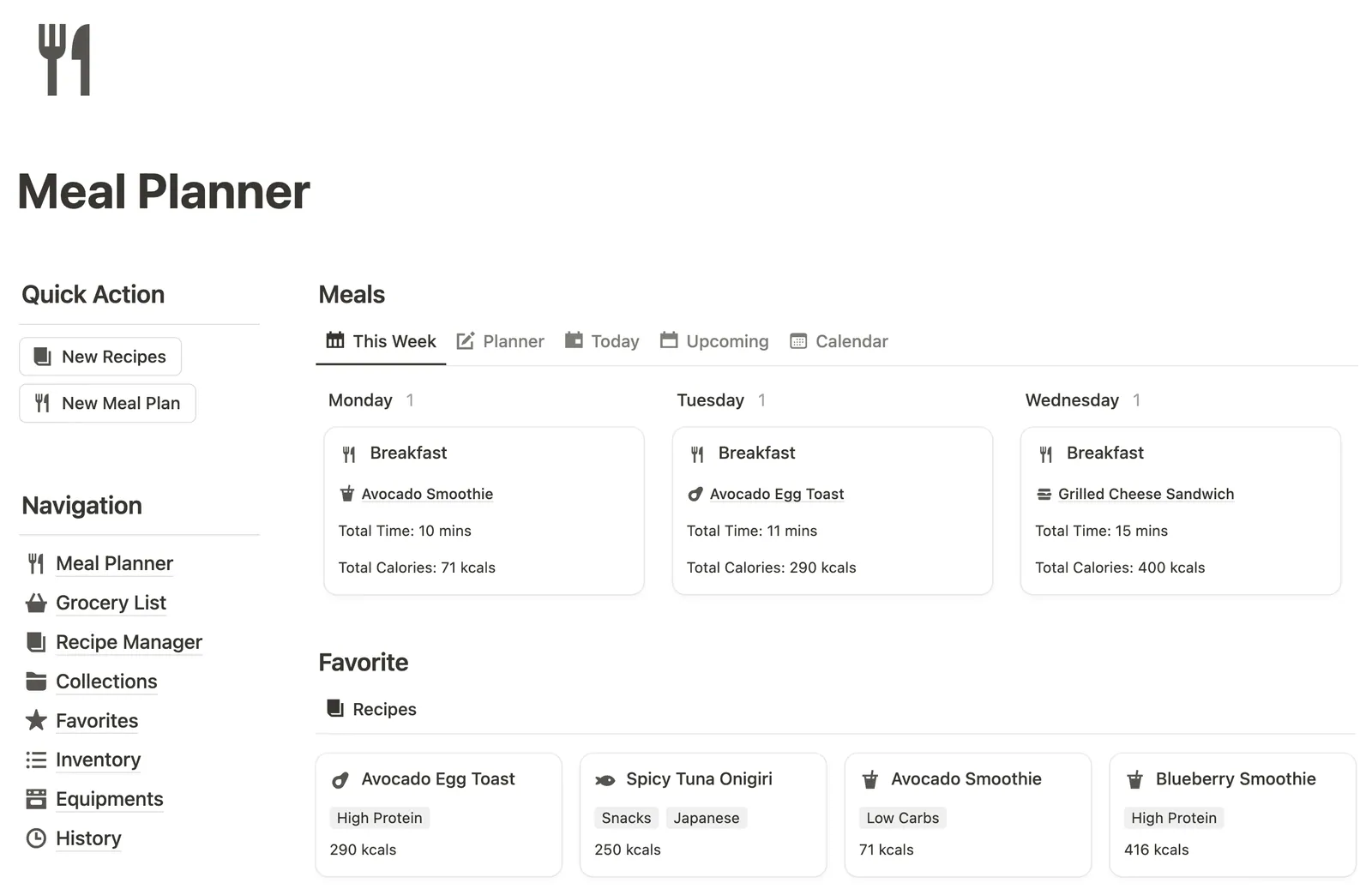 All-In-One Meal Planner preview